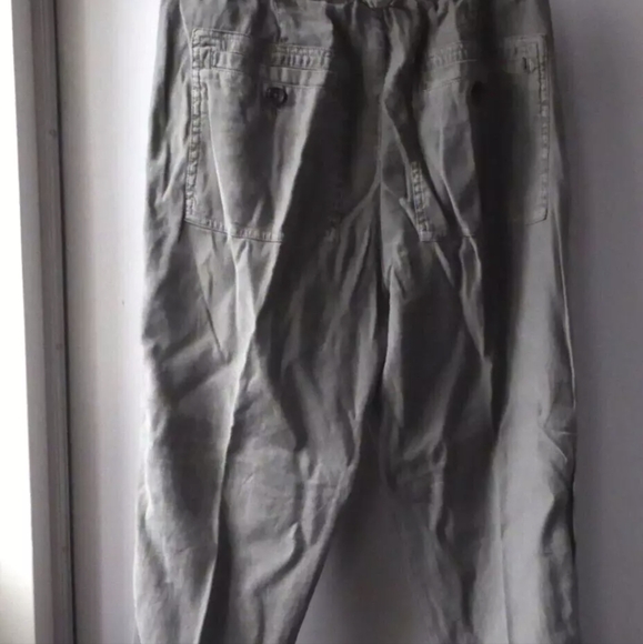 NWT JAMES PERSE WOMEN Surplus Drawstring Linen Blend Utility Crop Pant - Picture 11 of 15